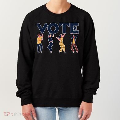 People Holding VOTE Letters Blue And Gold version Women's Sweatshirt