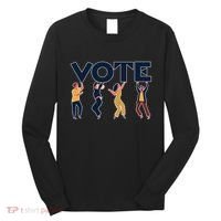 People Holding VOTE Letters Blue And Gold version Long Sleeve Shirt thumb 0