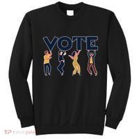 People Holding VOTE Letters Blue And Gold version Sweatshirt thumb 0