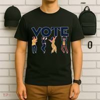 People Holding VOTE Letters Blue And Gold version T-Shirt thumb 6