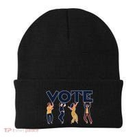 People Holding VOTE Letters Blue And Gold version Beanie thumb 0