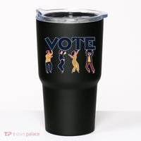 People Holding VOTE Letters Blue And Gold version Tumbler thumb 0