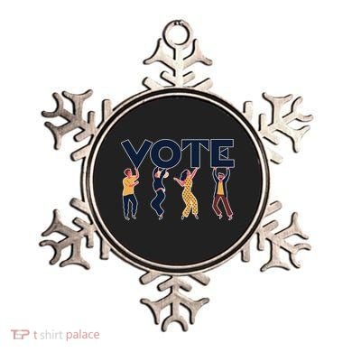 People Holding VOTE Letters Blue And Gold version Ornament