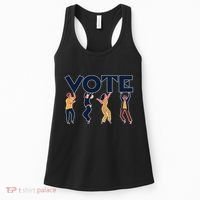 People Holding VOTE Letters Blue And Gold version Women's Tank Top thumb 0