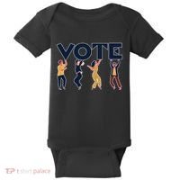 People Holding VOTE Letters Blue And Gold version Baby Bodysuit thumb 0
