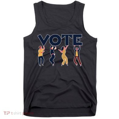People Holding VOTE Letters Blue And Gold version Tank Top