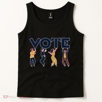 People Holding VOTE Letters Blue And Gold version Tank Top thumb 2