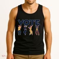 People Holding VOTE Letters Blue And Gold version Tank Top thumb 3