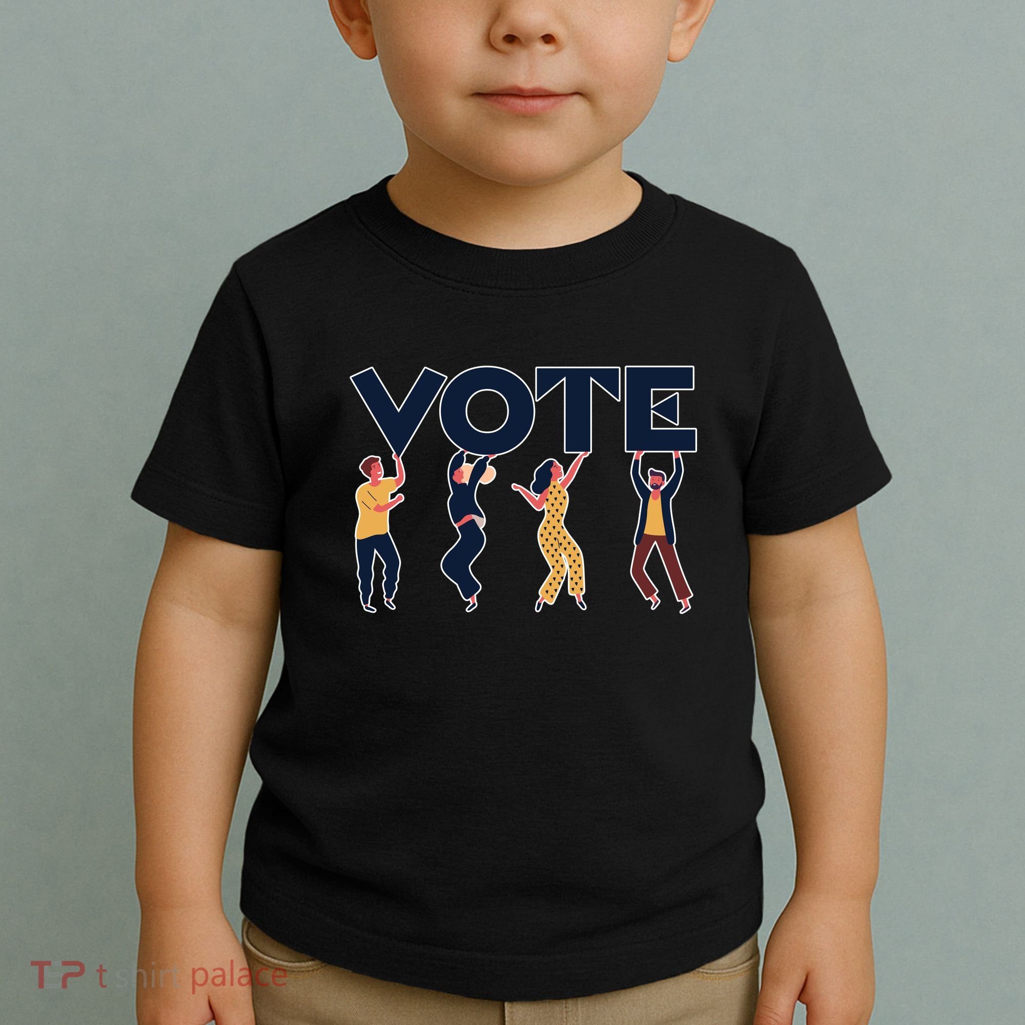 People Holding VOTE Letters Blue And Gold version Toddler T-Shirt