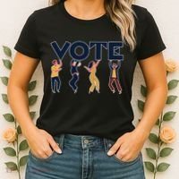 People Holding VOTE Letters Blue And Gold version Women's T-Shirt thumb 2