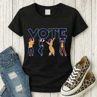 People Holding VOTE Letters Blue And Gold version Women's T-Shirt thumb 3