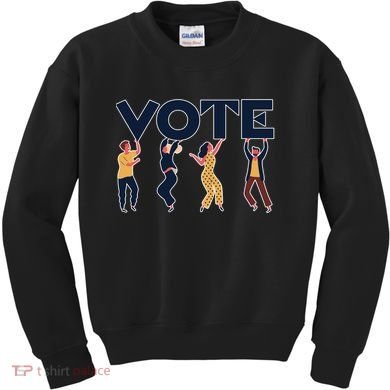 People Holding VOTE Letters Blue And Gold version Kids Sweatshirt