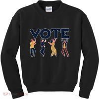 People Holding VOTE Letters Blue And Gold version Kids Sweatshirt thumb 0