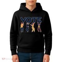 People Holding VOTE Letters Blue And Gold version Kids Hoodie thumb 4