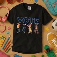 People Holding VOTE Letters Blue And Gold version Kids T-Shirt thumb 3