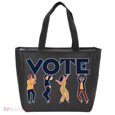 People Holding VOTE Letters Blue And Gold version Tote Bag