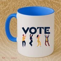People Holding VOTE Letters Blue And Gold version Coffee Mug thumb 2