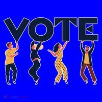 People Holding VOTE Letters Blue And Gold version Coffee Mug thumb 5