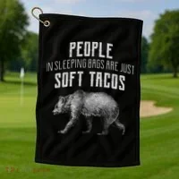 People Sleeping Are Just Soft Tacos Golf Towel thumb 1