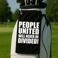 People United Will Never Be Divided! Anti Donald Trump Golf Towel thumb 2