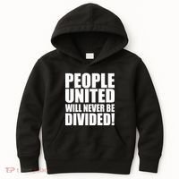 People United Will Never Be Divided! Anti Donald Trump Kids Hoodie thumb 0