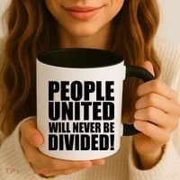People United Will Never Be Divided! Anti Trump Coffee Mug thumb 3