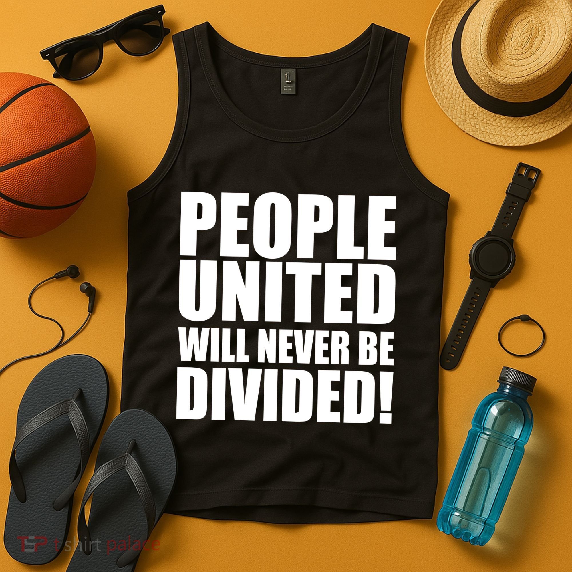 People United Will Never Be Divided! Anti Trump Tank Top