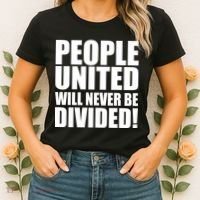 People United Will Never Be Divided! Anti Trump Women's T-Shirt thumb 2