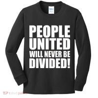 People United Will Never Be Divided! Anti Trump Kids Long Sleeve Shirt thumb 0