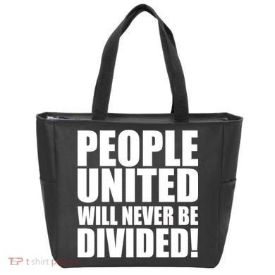 People United Will Never Be Divided! Anti Trump Tote Bag