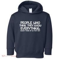 People Who Think They Know Everything Toddler Hoodie thumb 0
