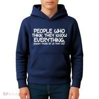 People Who Think They Know Everything Kids Hoodie thumb 4