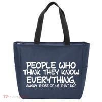 People Who Think They Know Everything Tote Bag thumb 0