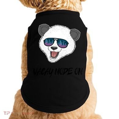 Panda Equalizer Party Rave Techno Vacation Vacay Mode On Gift Doggie Tank