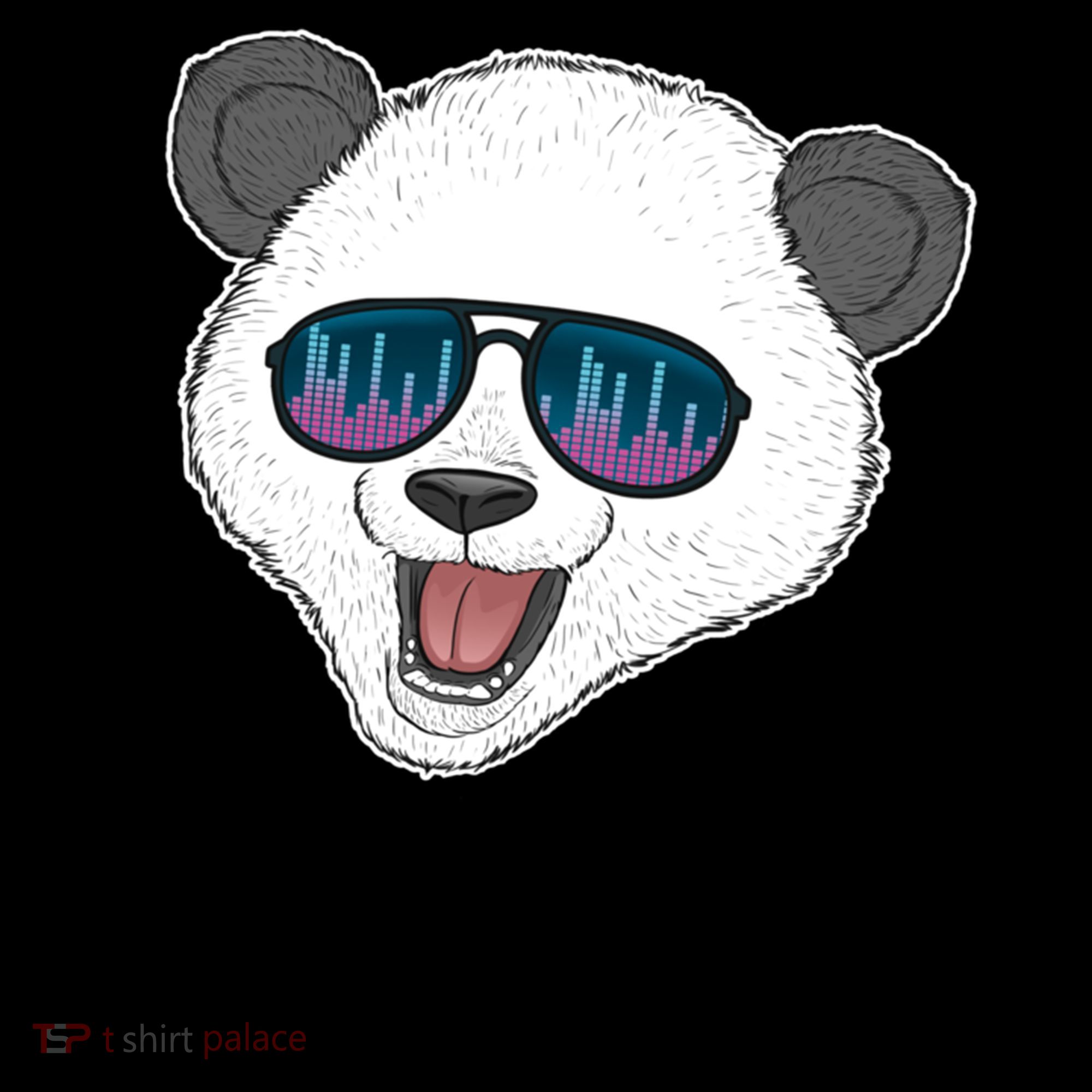 Panda Equalizer Party Rave Techno Vacation Vacay Mode On Gift Doggie Tank