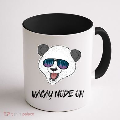 Panda Equalizer Party Rave Techno Vacation Vacay Mode On Gift Coffee Mug back