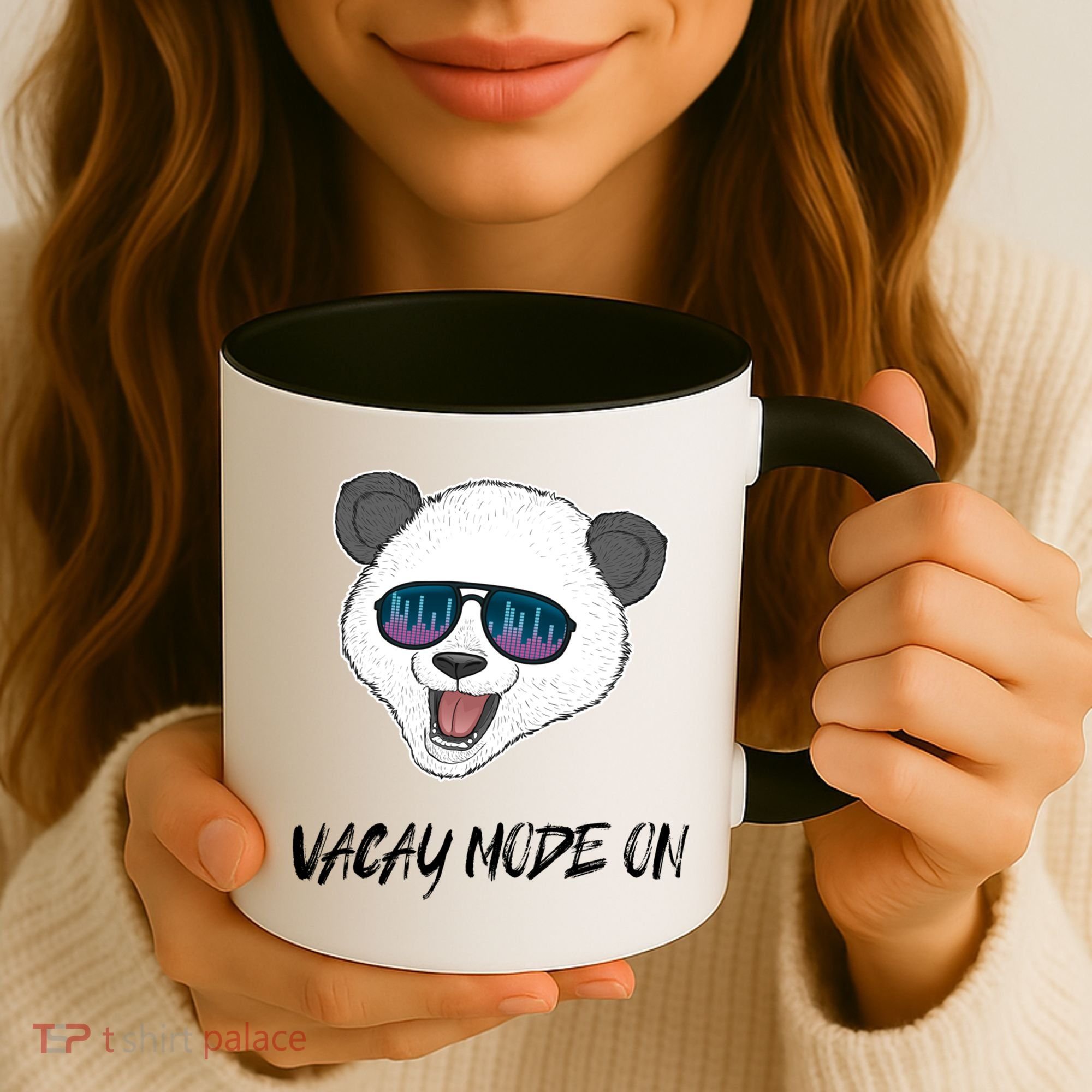 Panda Equalizer Party Rave Techno Vacation Vacay Mode On Gift Coffee Mug