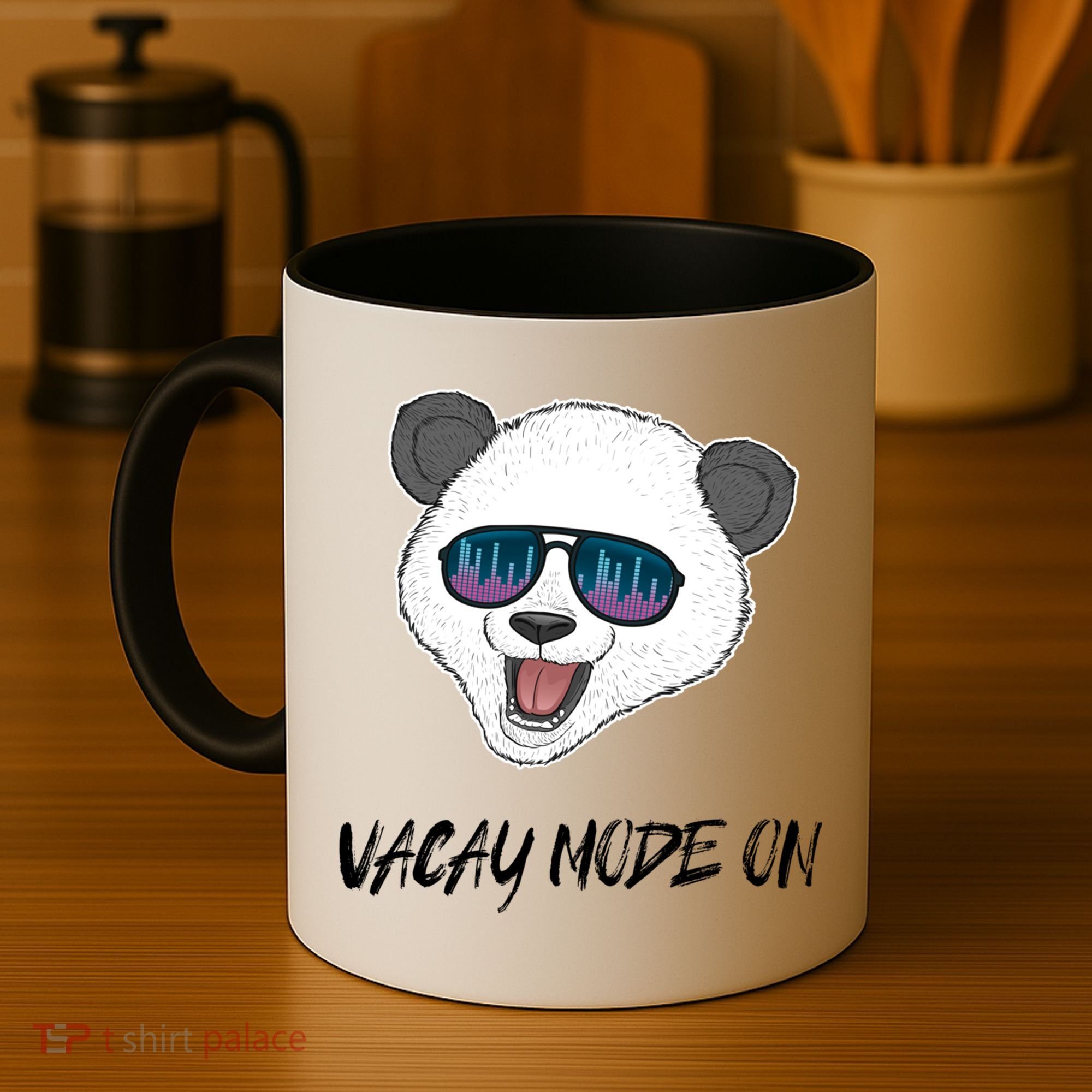 Panda Equalizer Party Rave Techno Vacation Vacay Mode On Gift Coffee Mug