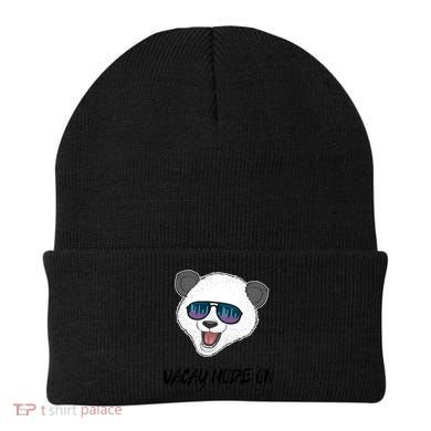 Panda Equalizer Party Rave Techno Vacation Vacay Mode On Gift Beanie