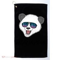 Panda Equalizer Party Rave Techno Vacation Vacay Mode On Gift Golf Towel thumb 0