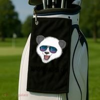 Panda Equalizer Party Rave Techno Vacation Vacay Mode On Gift Golf Towel thumb 2