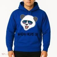Panda Equalizer Party Rave Techno Vacation Vacay Mode On Gift Hoodie thumb 2