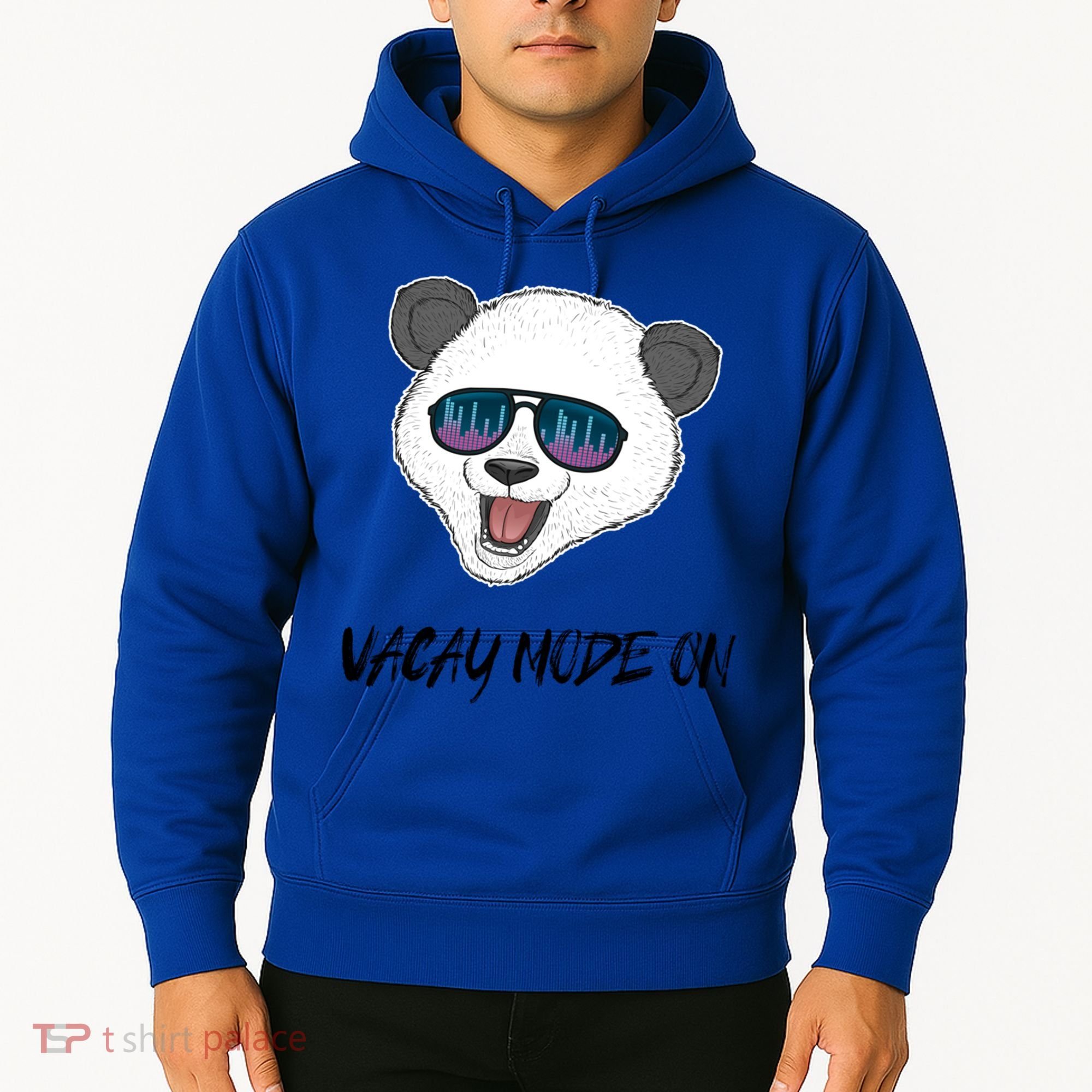 Panda Equalizer Party Rave Techno Vacation Vacay Mode On Gift Hoodie