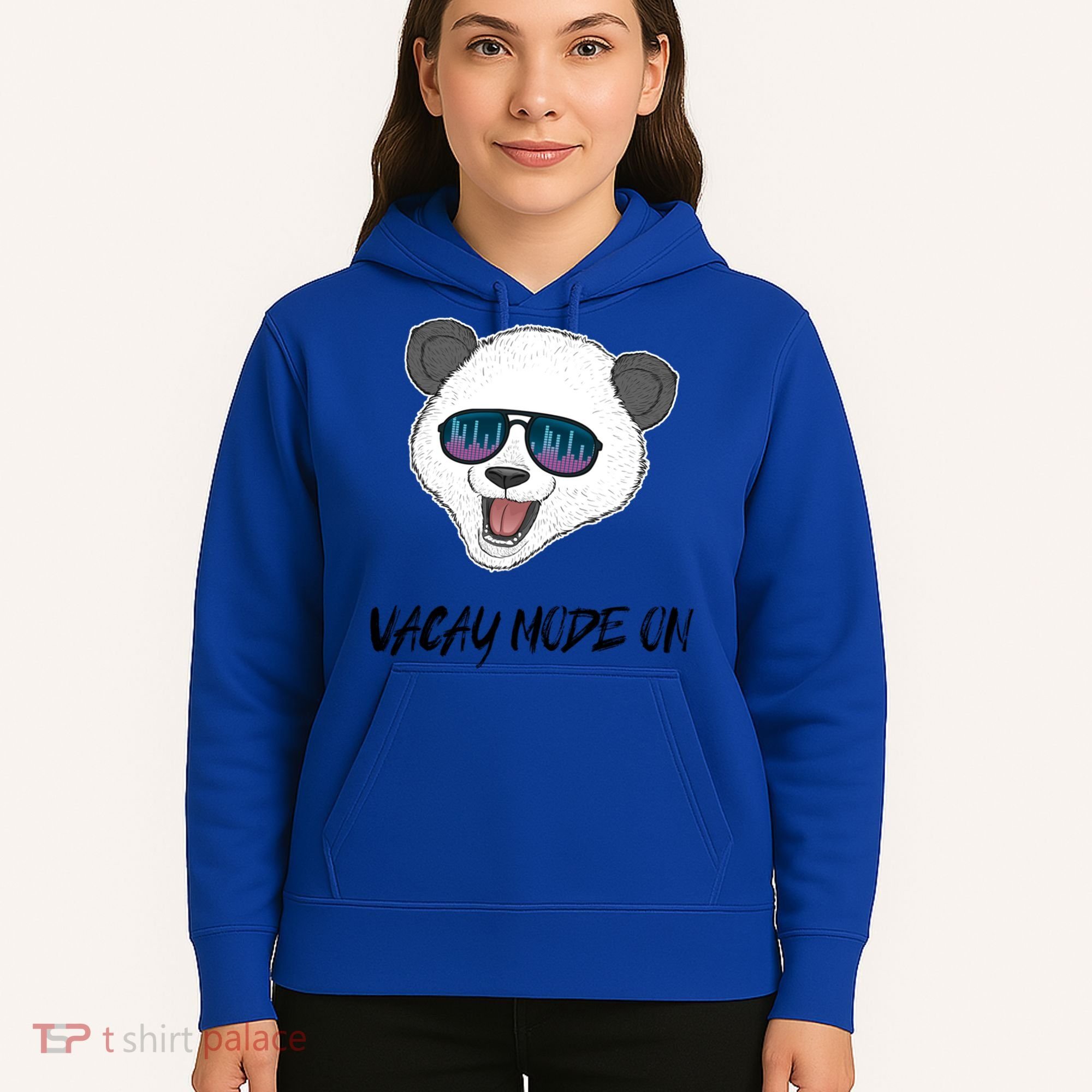 Panda Equalizer Party Rave Techno Vacation Vacay Mode On Gift Hoodie