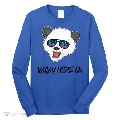 Panda Equalizer Party Rave Techno Vacation Vacay Mode On Gift Long Sleeve Shirt