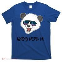 Panda Equalizer Party Rave Techno Vacation Vacay Mode On Gift T-Shirt thumb 0