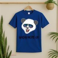 Panda Equalizer Party Rave Techno Vacation Vacay Mode On Gift T-Shirt thumb 2