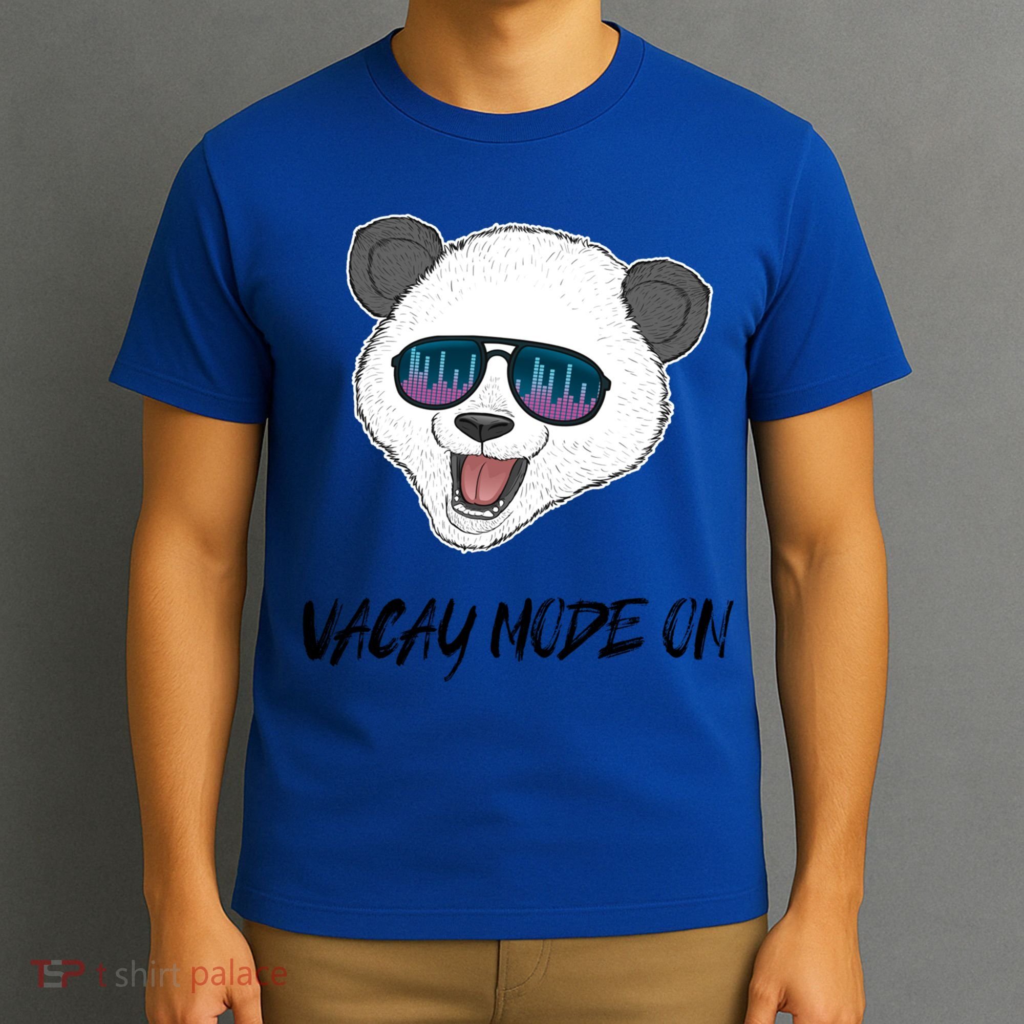 Panda Equalizer Party Rave Techno Vacation Vacay Mode On Gift T-Shirt