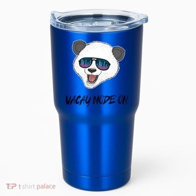 Panda Equalizer Party Rave Techno Vacation Vacay Mode On Gift Tumbler