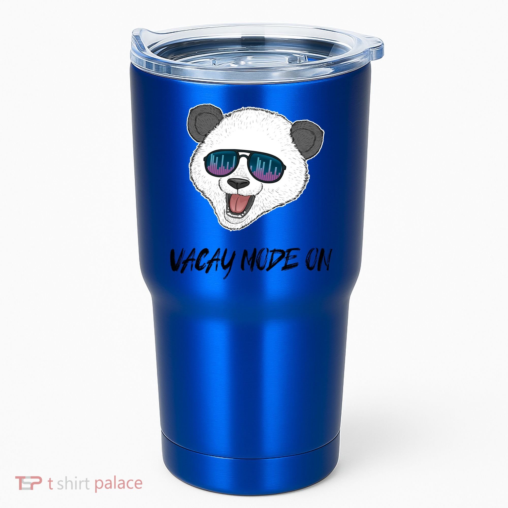 Panda Equalizer Party Rave Techno Vacation Vacay Mode On Gift Tumbler